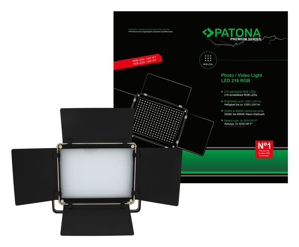 PATONA Premium RGB 216AS LED Fotoğraf ve Video Işığı