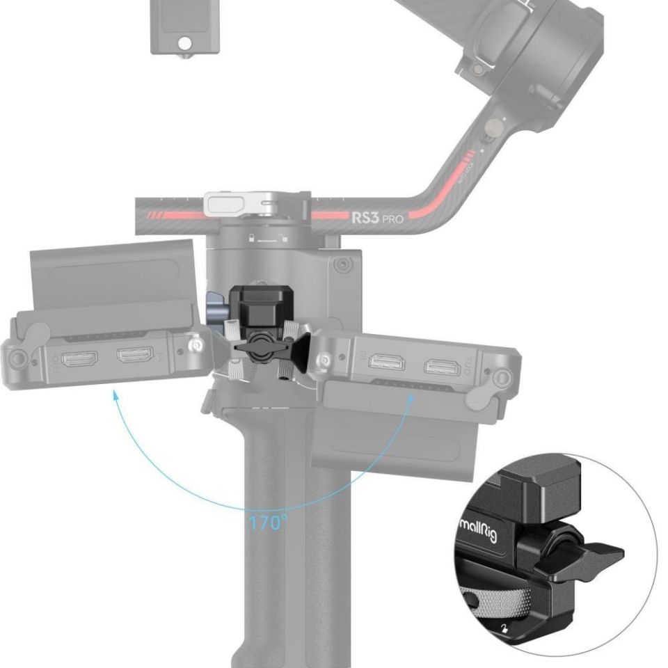 SmallRig 3026B DJI RS 2 / RSC 2 / RS 3 / RS 3 Pro / RS 3 Mini / RS 4 / RS 4 Pro  için  Monitör Montaj Desteği