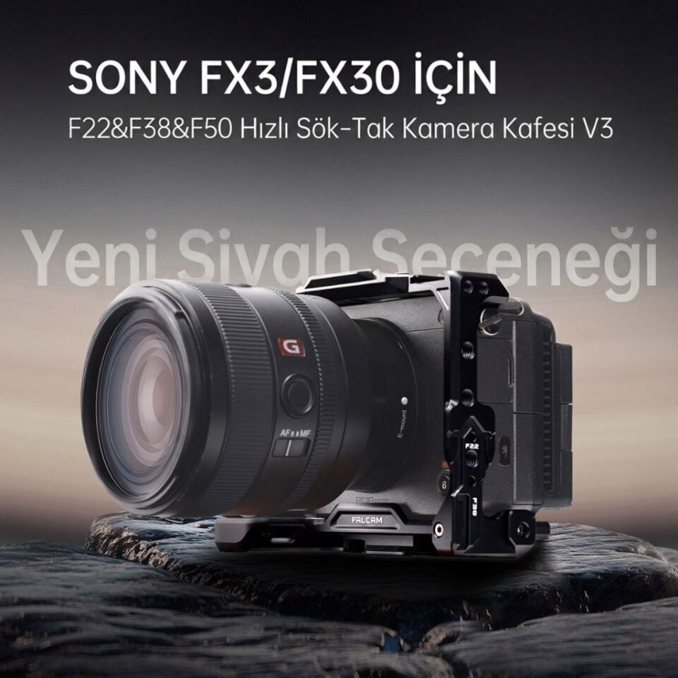 FALCAM F22 F38 F50 Quick Release V3 FX3 FX30 Uyumlu Modüler Kamera Kafesi Siyah - C00B2823B