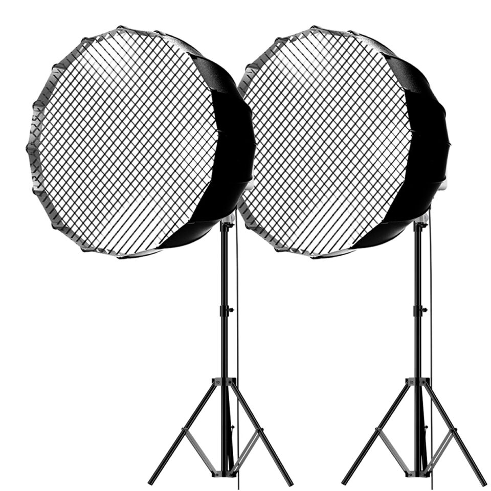 Gdx XL230W Bicolor Video Led 90cm Parabolic Softbox 260cm Işık Ayaklı İkili Sürekli Işık Seti