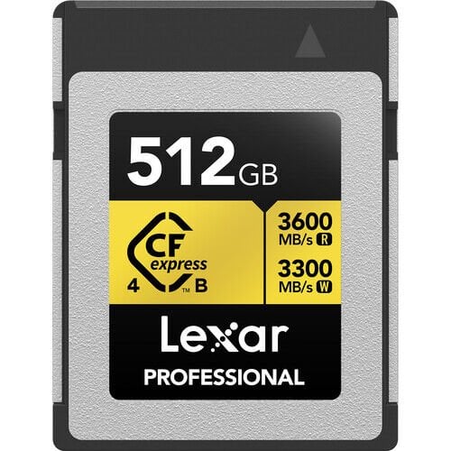 Lexar 512GB Profesyonel CFexpress Tip B | Gold (3600MB/s - 3300MB/s)