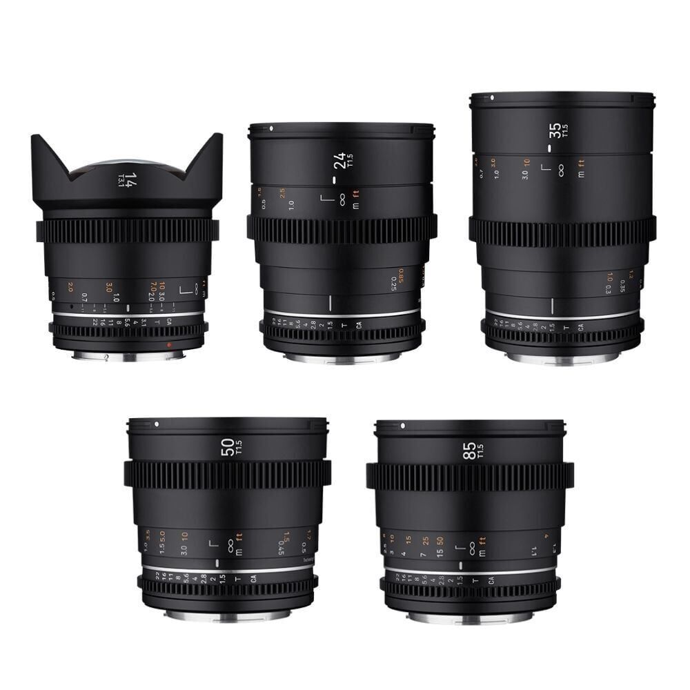 Samyang 14/24/35/50/85/135mm VDSLR MK2 6'lı Cine Lens Seti (Sony E)