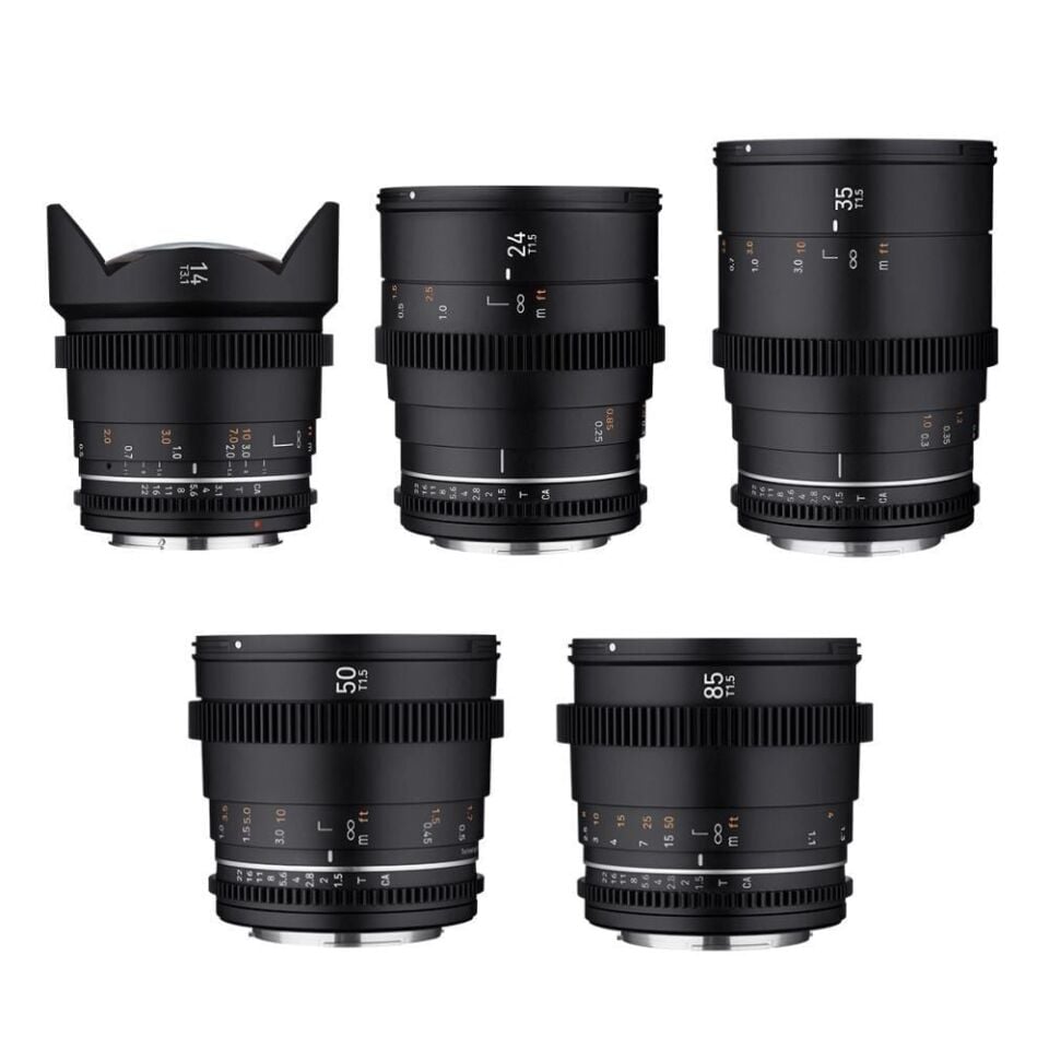 Samyang 14/24/35/50/85/135mm VDSLR MK2 6'lı Cine Lens Seti (Sony E)