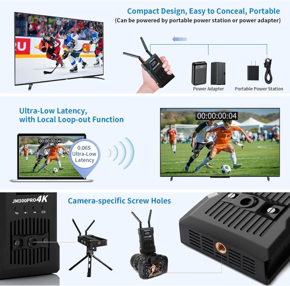 Forbetdis JM300 Pro 4K Kablosuz Görüntü Aktarıcı
