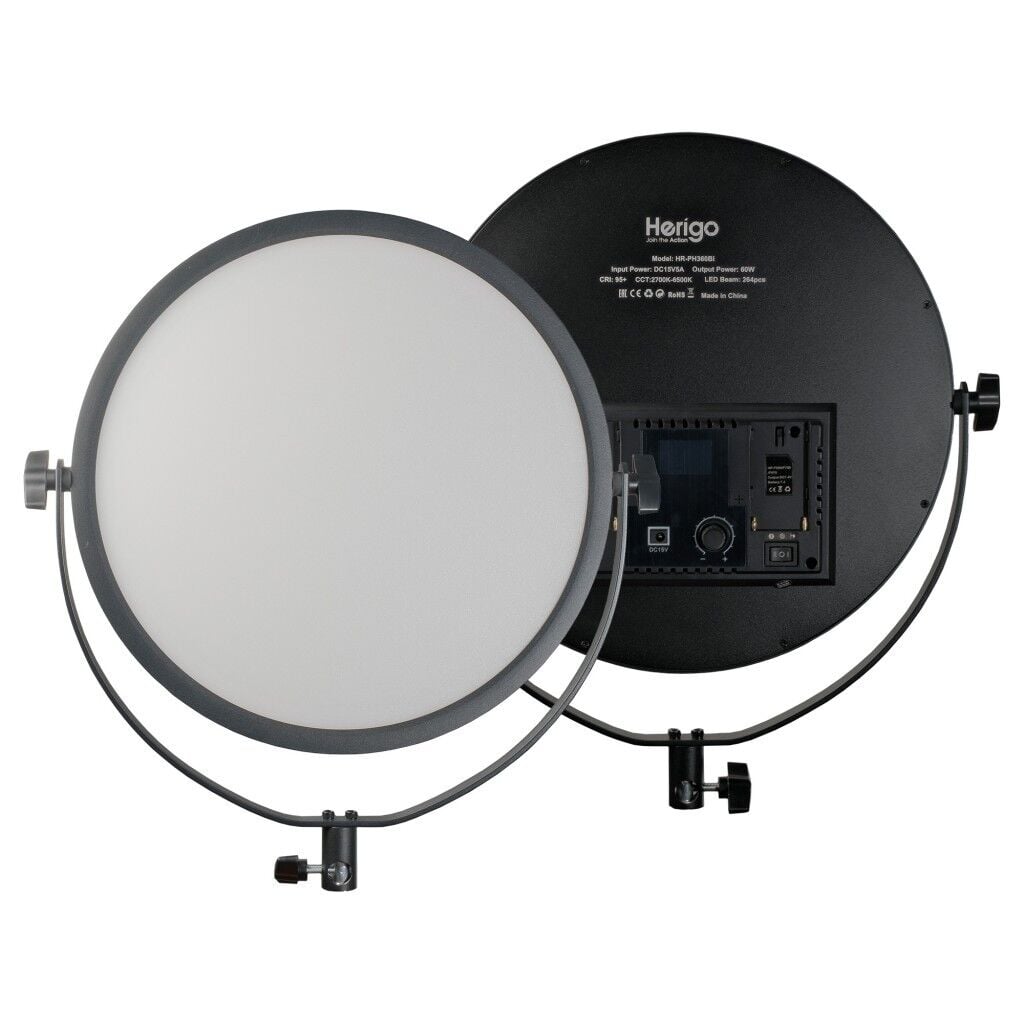 Herigo HR-PH360Bi 40cm 60W 2700K-6500K Bicolor LED Video Fotoğraf Işığı