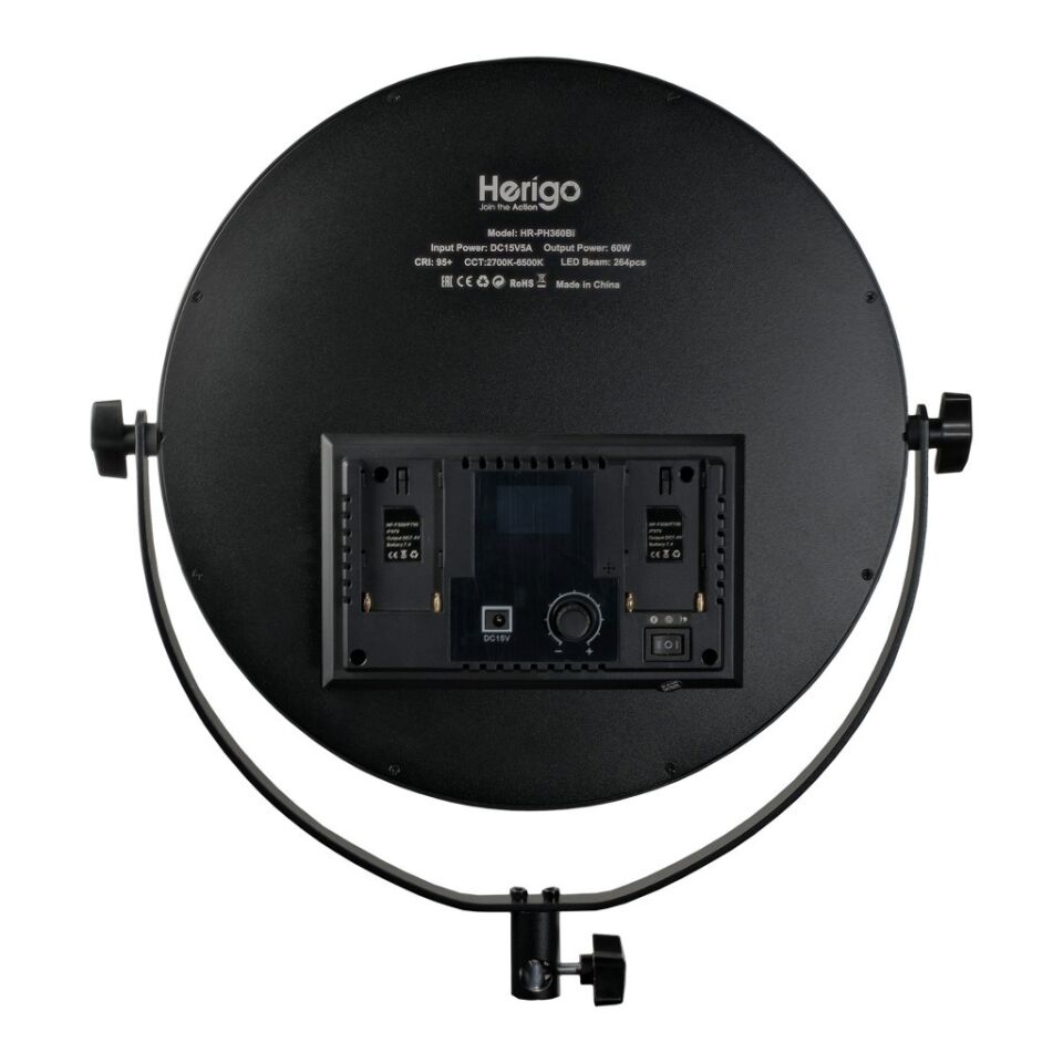 Herigo HR-PH360Bi 40cm 60W 2700K-6500K Bicolor LED Video Fotoğraf Işığı