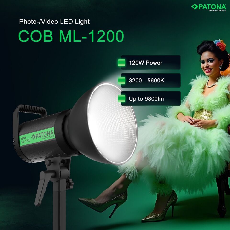 PATONA 4198 ML-1200 120W Bi-Color LED Hızlı Kurulum  60cm Octagon Softbox Çiftli Işık Kiti