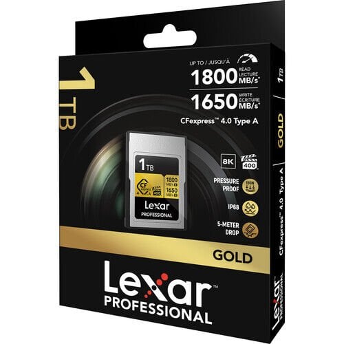 Lexar 1TB Professional Gold CFexpress 4.0 Type A Hafıza Kartı