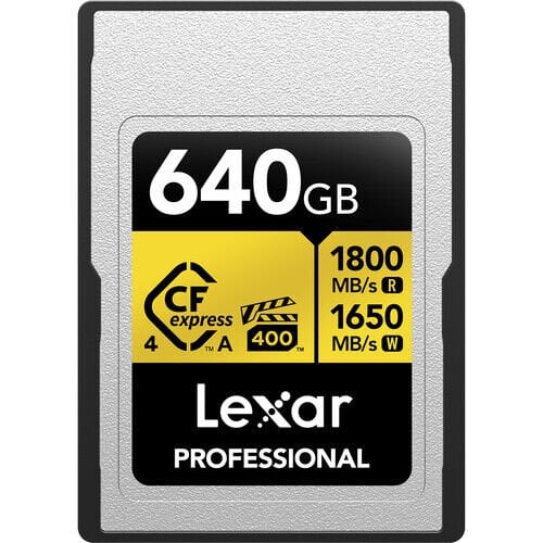 Lexar 640GB Professional Gold CFexpress 4.0 Type A Hafıza Kartı
