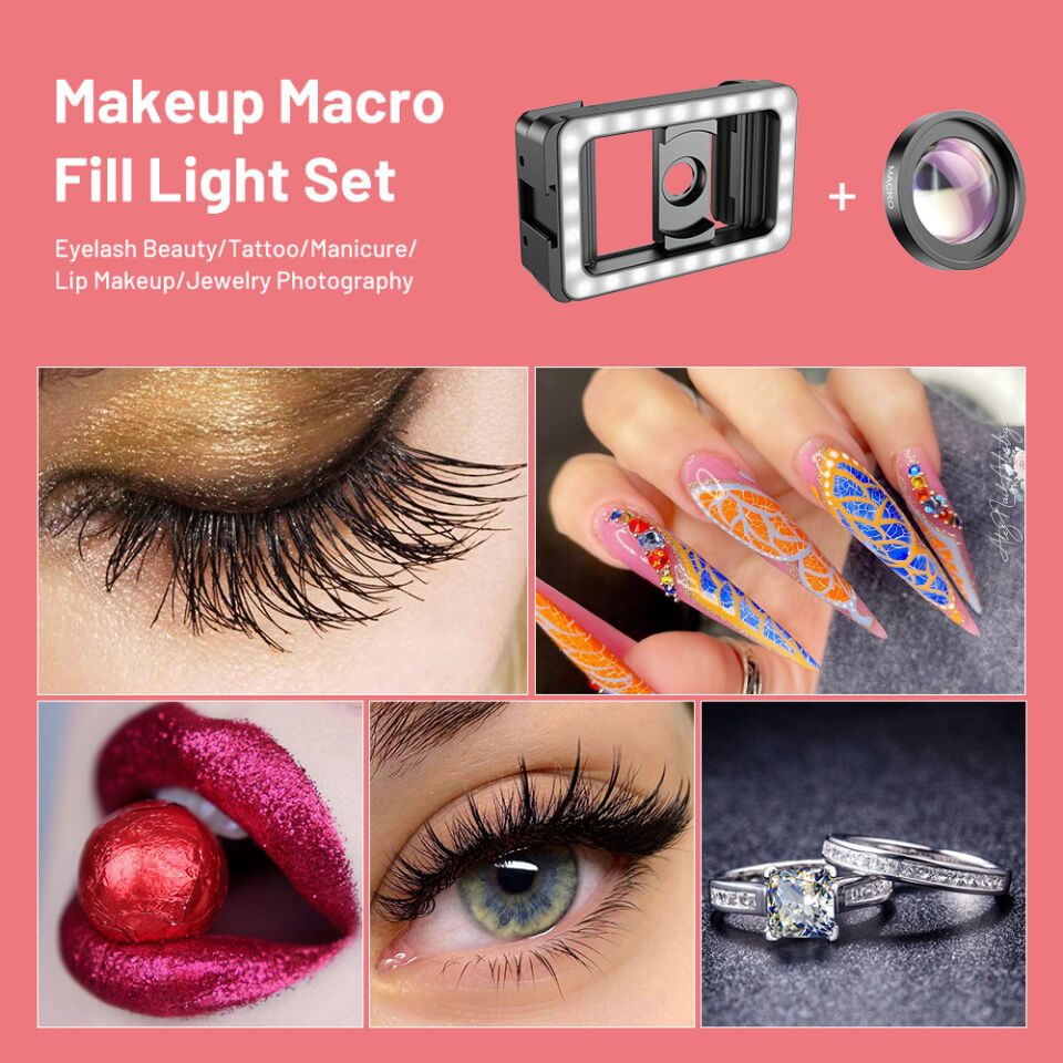 Apexel M15 Dolgu Işıklı Makro Lens