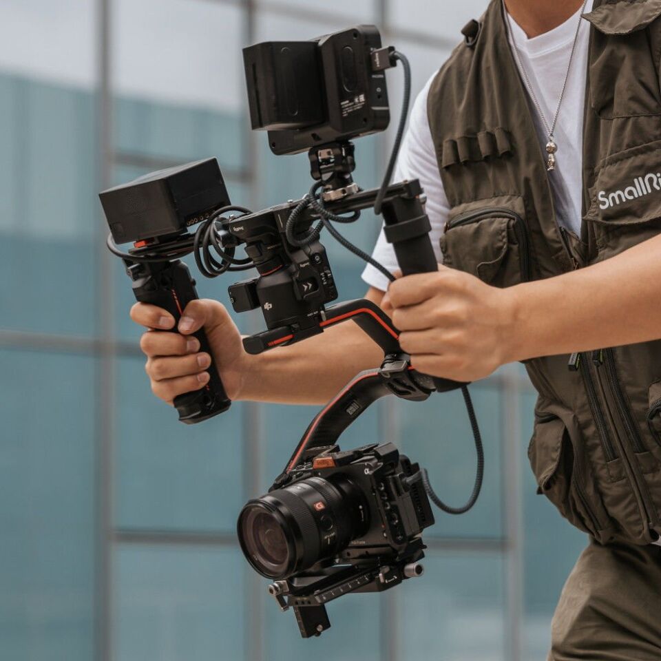SmallRig 3954  DJI RS Serisi için Kablosuz Kontrollü Çift El Tutacağı