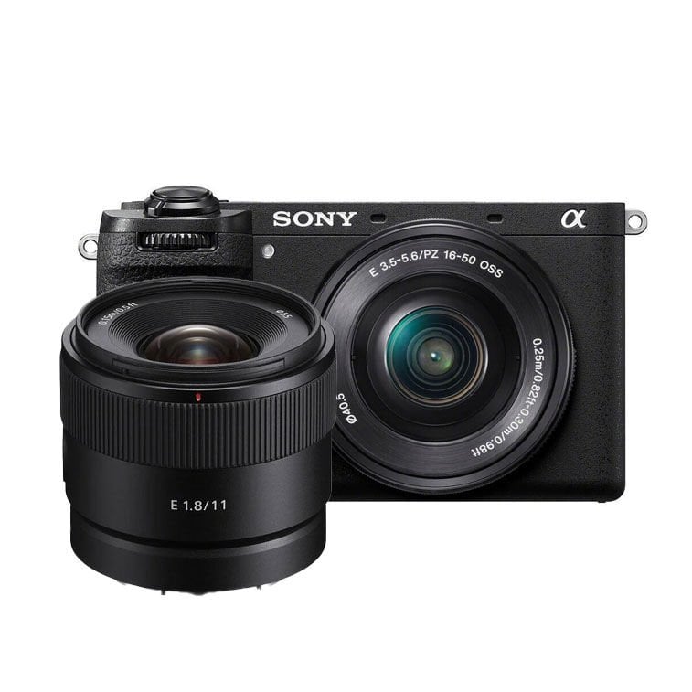Sony A6400 16-50mm Kit Lens + Sony E 11mm f/1.8 Lens