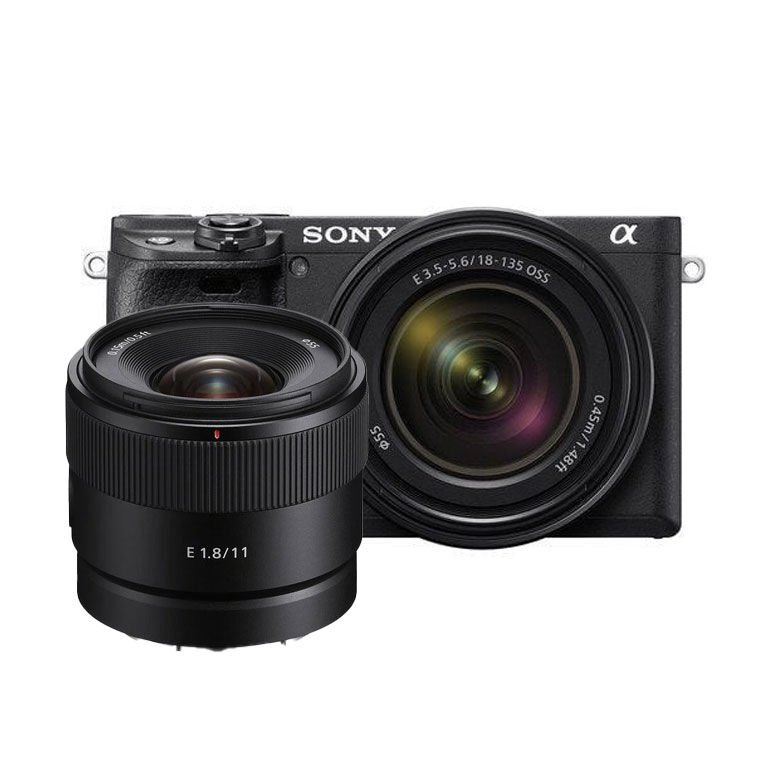 Sony A6400 Body + 18-135mm Lens Kit + Sony E 11mm f/1.8 Lens