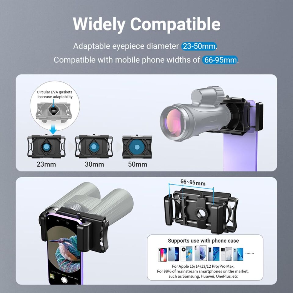 Apexel Dürbün/Mikroskop/Teleskop İçin Iphone Adaptör