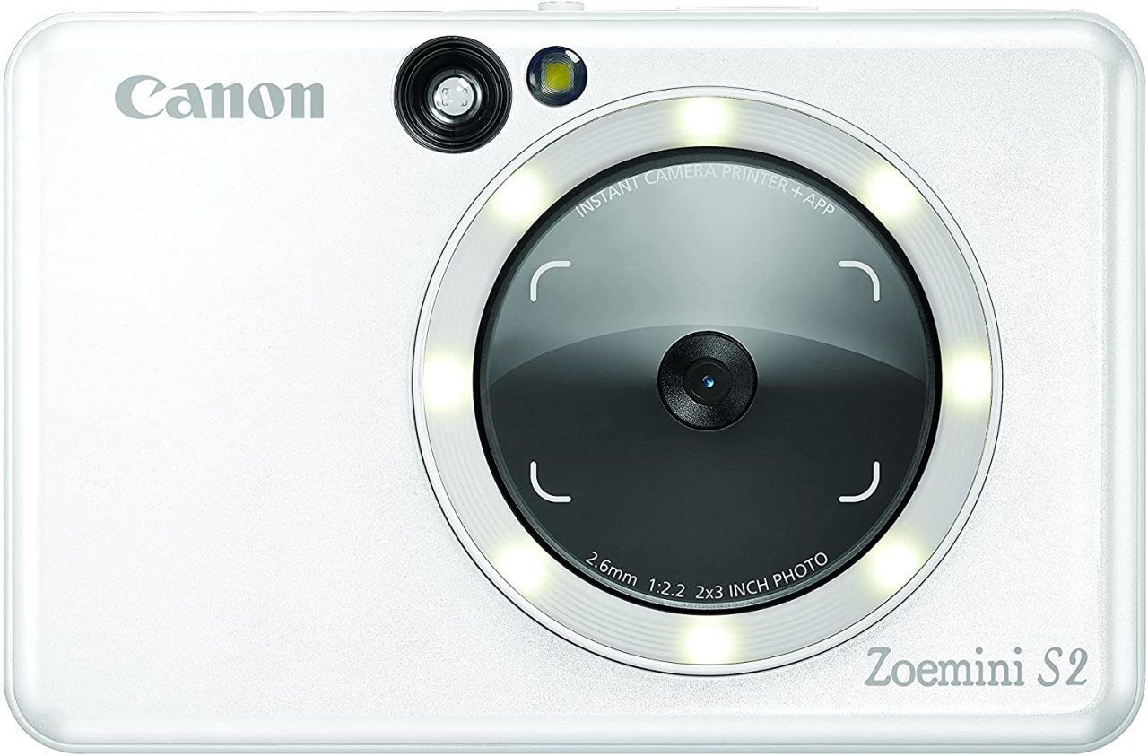 Canon Zoemini S2 İnci Beyazı Şipşak Fotoğraf Makinesi