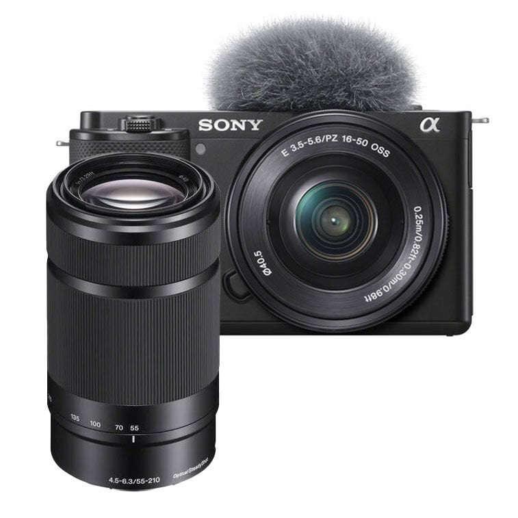 Sony ZV-E10 16-50mm Kit Lens + Sony E 55-210mm f/4.5-6.3 OSS Lens