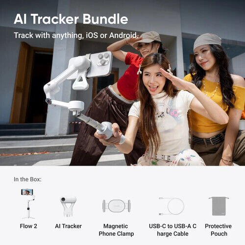 Insta360 Flow 2 AI Tracker Bundle (Summit White)