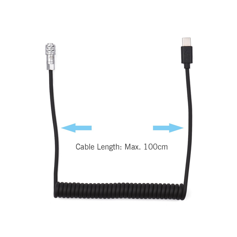 Andoer D11029 USB-C BMPCC 4K 6K 2 Pinli Güç Kablosu