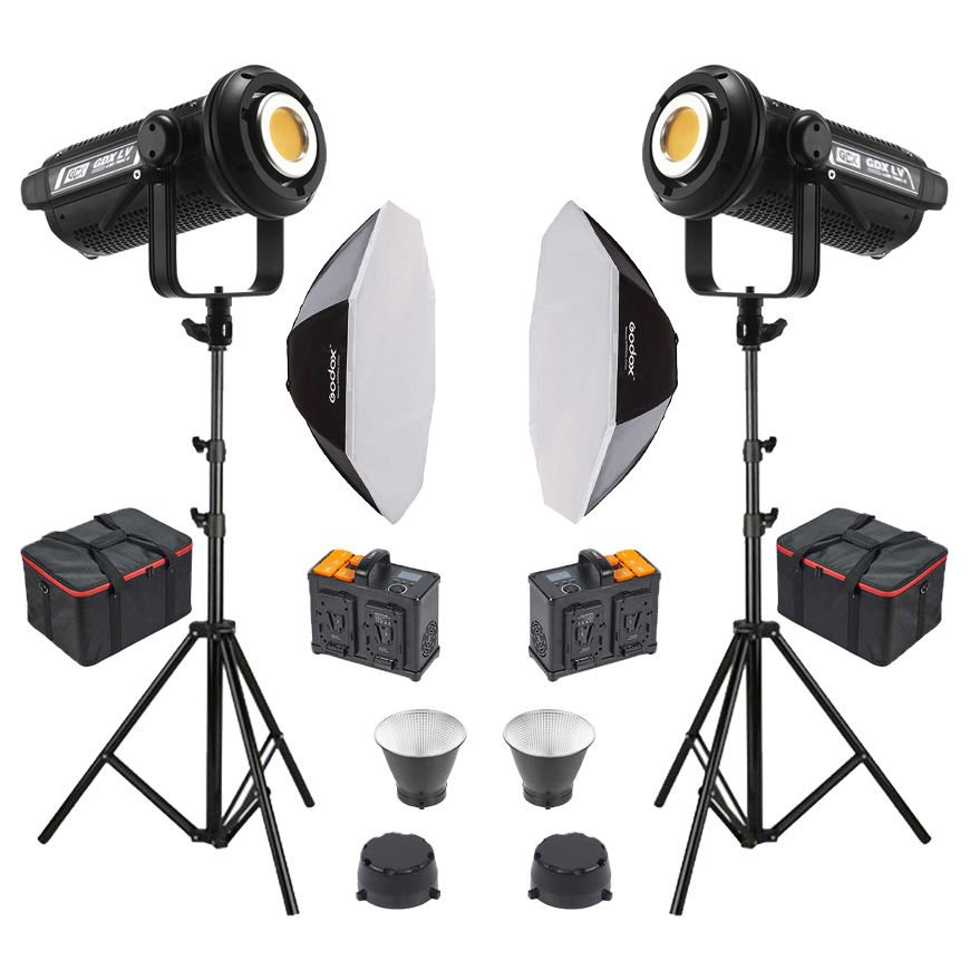 GDX LV-700C-II 2'li Full Set (95 cm Bowens Octagon Softbox + 260 cm Kalın Işık Ayağı)