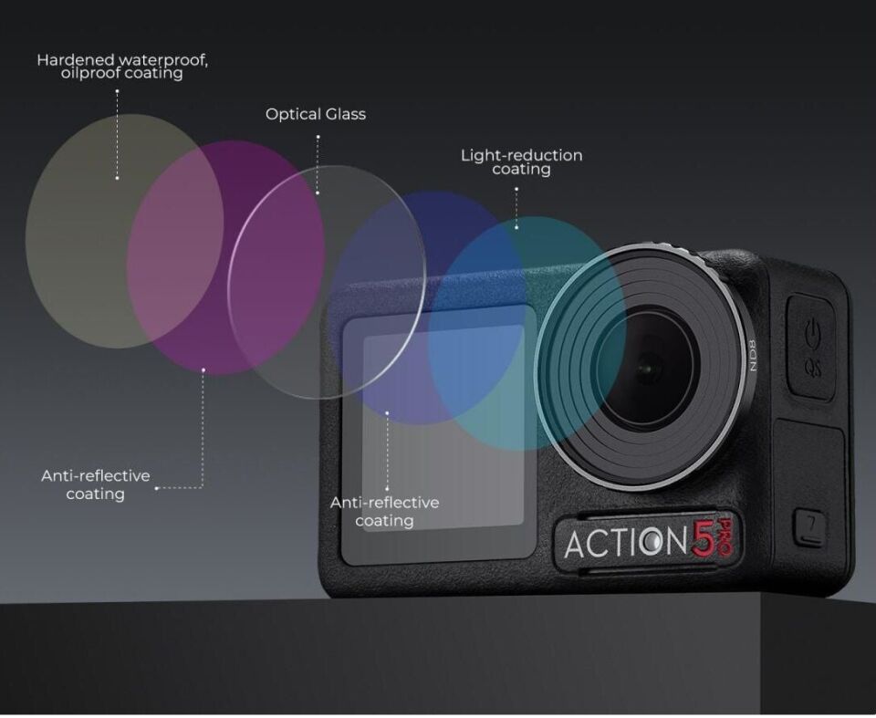 K&F concept  NANO-X ND8 (3 stop)  DJI Osmo Action 4 ve Osmo Action 5 Pro  Lens Filtresi