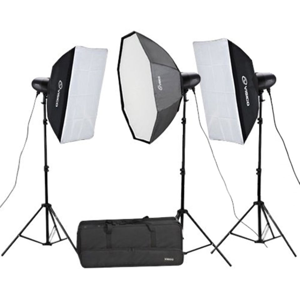 Visico VL-400 II Plus Elfin 3’lü Paraflaş Kiti