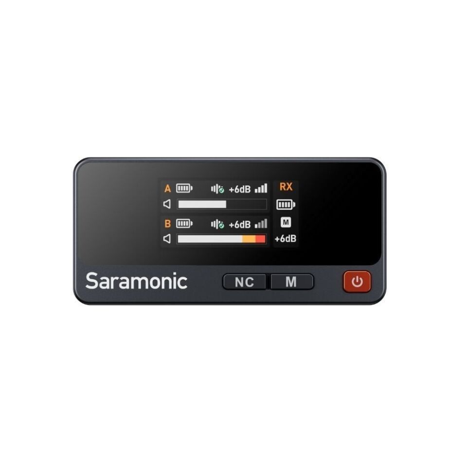 Saramonic Air 01 Kablosuz Yaka Mikrofonu – Çift Verici, Tek Alıcı, 48kHz 24-Bit Ses Kalitesi, iPhone / Android / Kamera Uyumlu