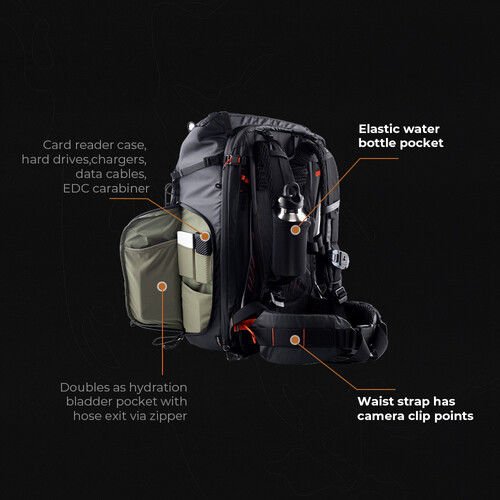 PGYTECH OnePro Focux Backpack (Space Black, 35L)