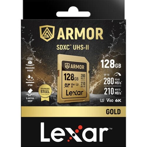Lexar 128GB ARMOR GOLD UHS-II SDXC Hafıza Kartı