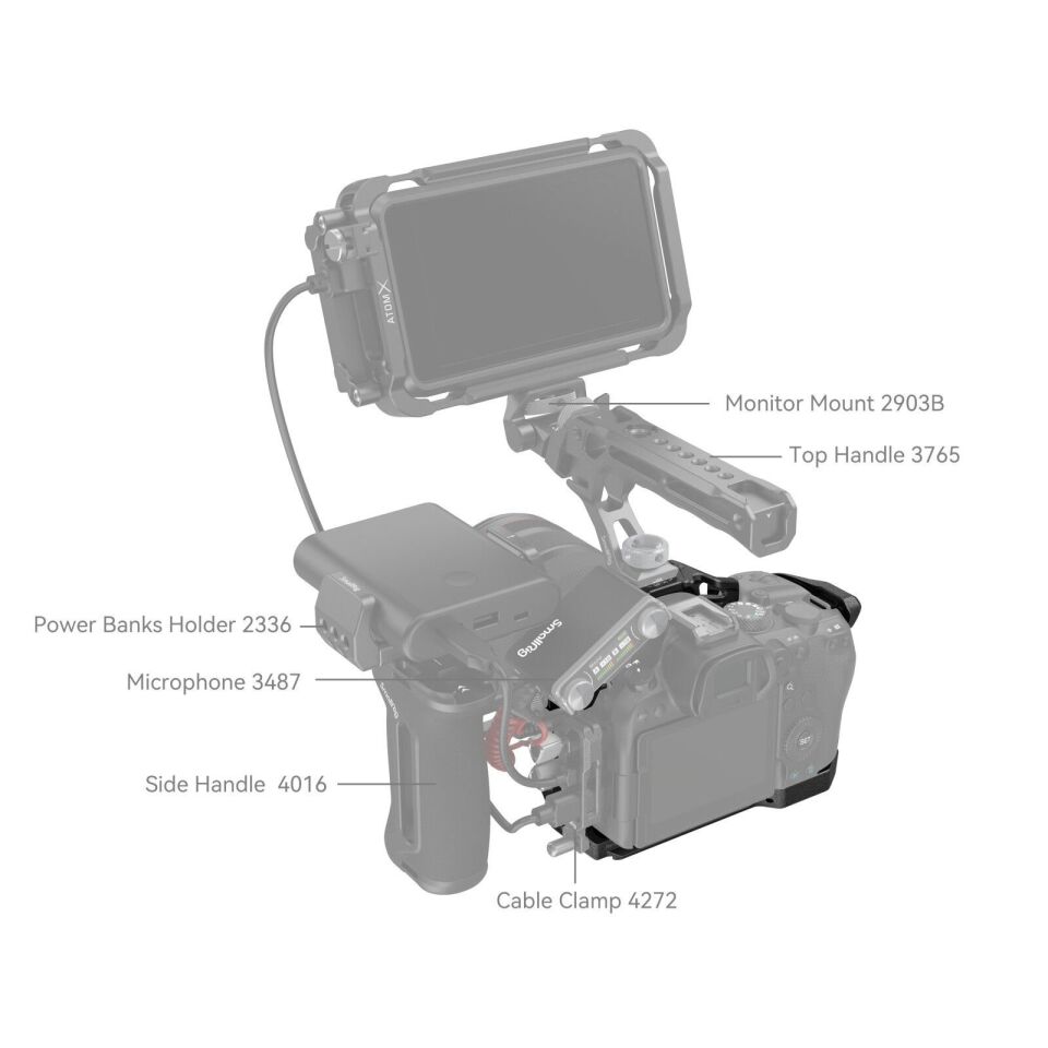 SmallRig 4161 Black Mamba Canon EOS R6 Mark II / R6 Mark III  için Kafes
