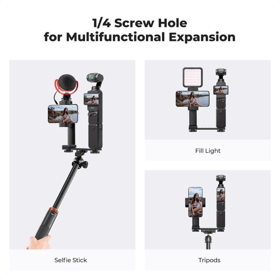 K&F Concept KF31.164 DJI Osmo Pocket 3 / 4 için Telefon Tutucu