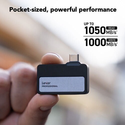 Lexar 1TB Professional Go USB 3.2 Gen 2 Taşınabilir SSD (Siyah)