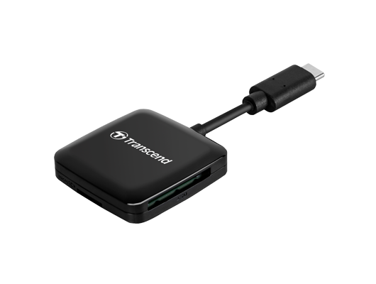TRANSCEND TS-RDC3 SD/MICRO SD CARD READER, USB 3.2 Gen 1, BLACK, TYPE C