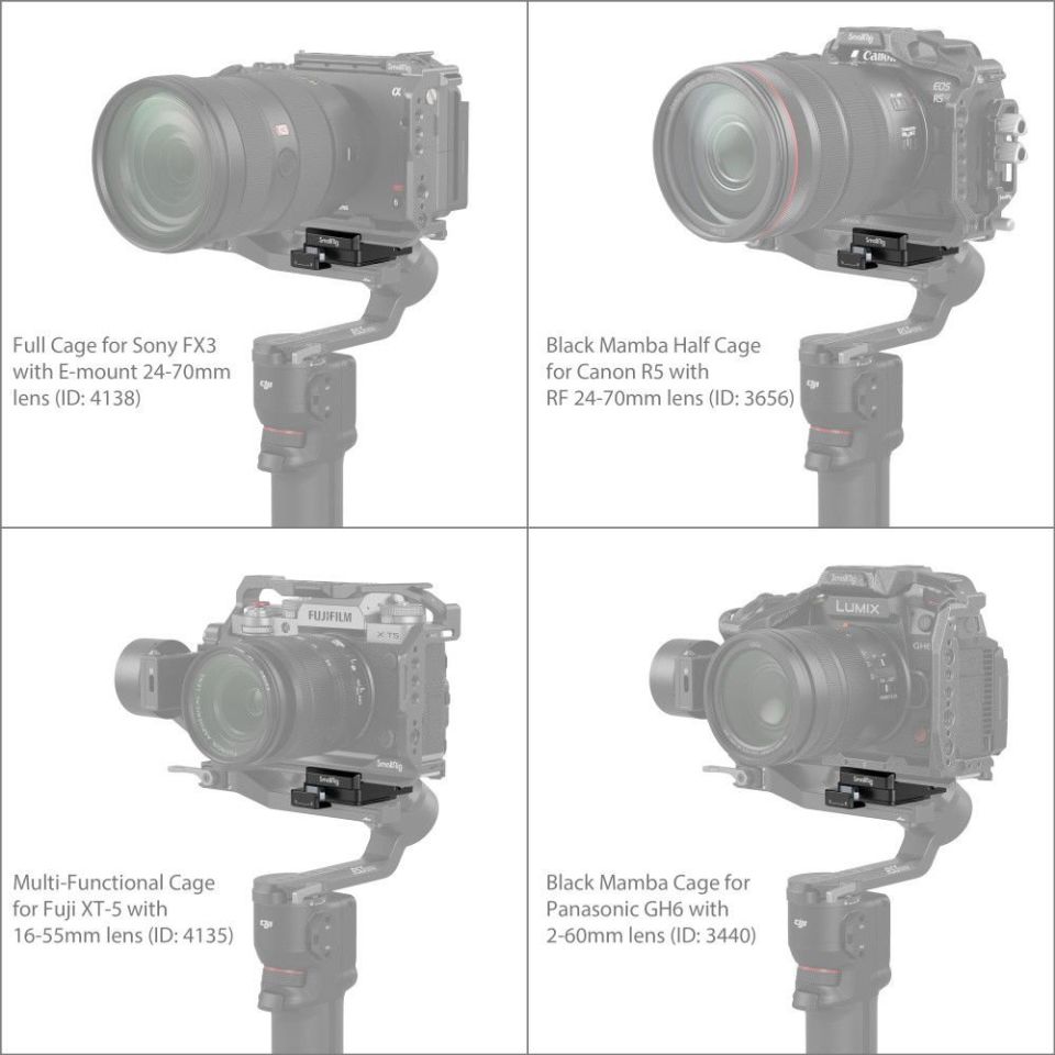 SmallRig 4195 DJI RS 3 Mini  için  Arca-Swiss Montaj Plakası