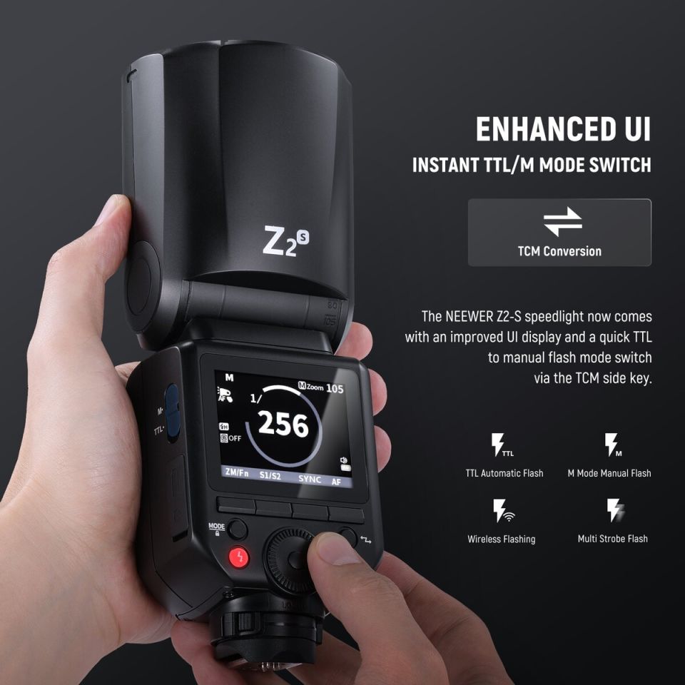 Neewer Z2-S Yuvarlak Başlıklı Bataryalı Tepe Flaşı (Sony)