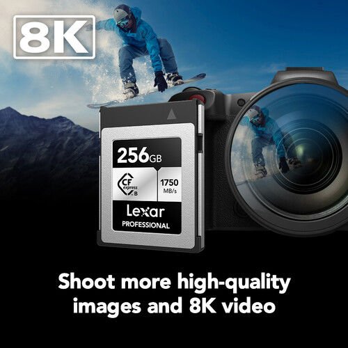 Lexar 256GB Professional CFexpress Type B Card SILVER Serisi